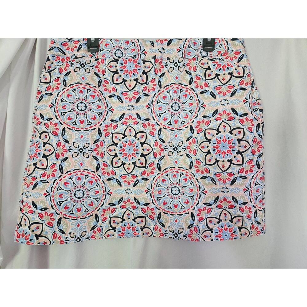 Croft & Barrow Effortless Stretch Floral Skort  16P  Navy Coral‎ Built In Shorts - Picture 2 of 8